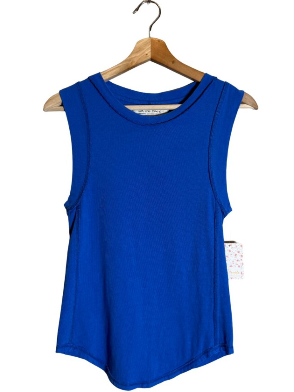 Free People We The Free Go To Tank Top Women's XS Dragonfly Blue Bohemian NWT
